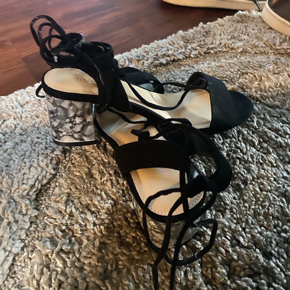Topshop Ankle Wrap Heels